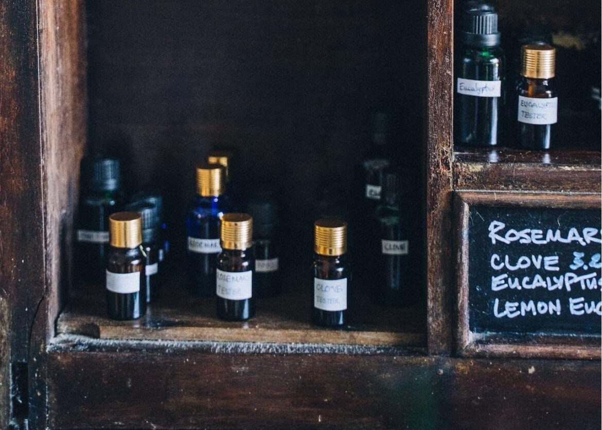 Bottles of Essential Oils